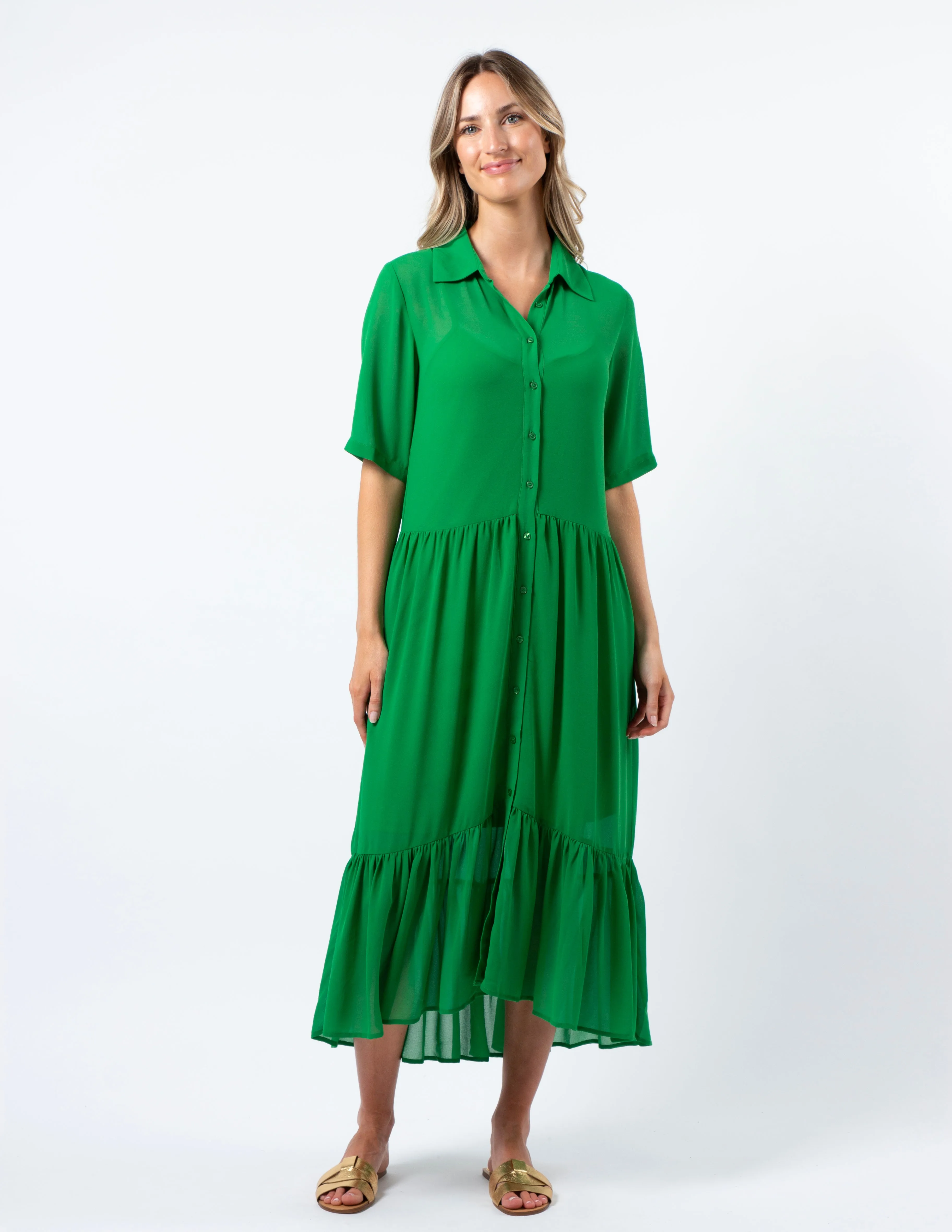 Stella   Gemma Macy Dress - Juniper Green