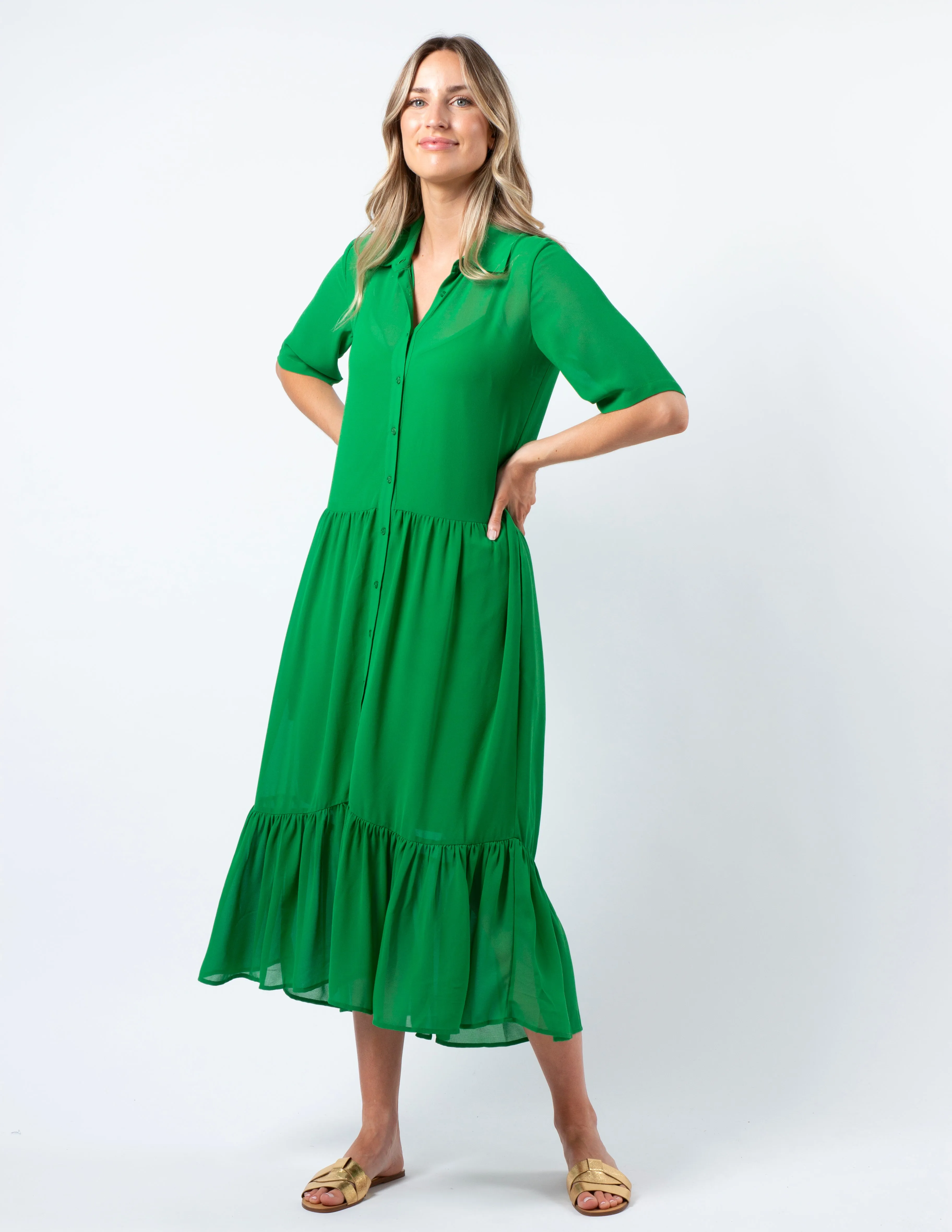 Stella   Gemma Macy Dress - Juniper Green