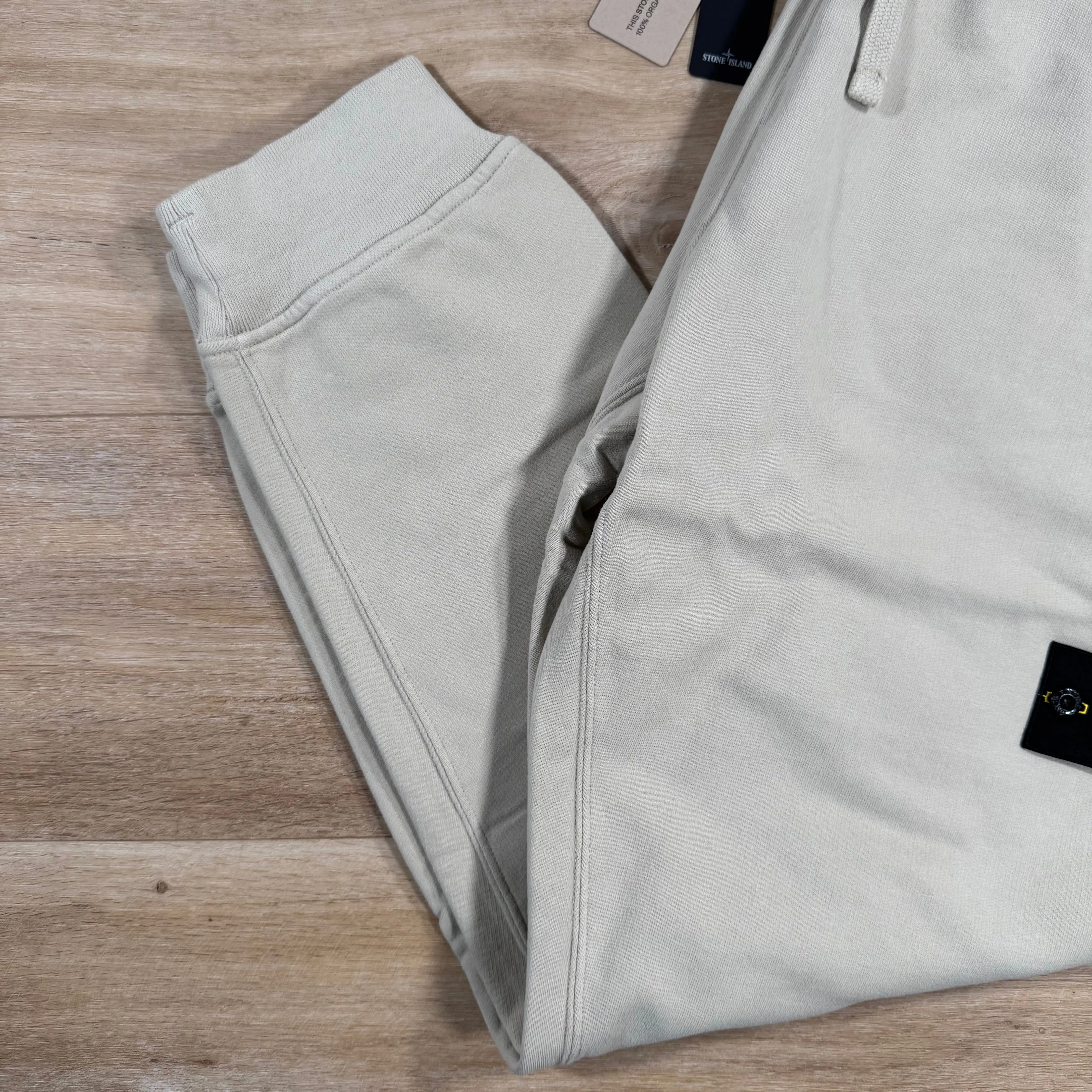 Stone Island Brushed Cotton Sweatpants in Plaster