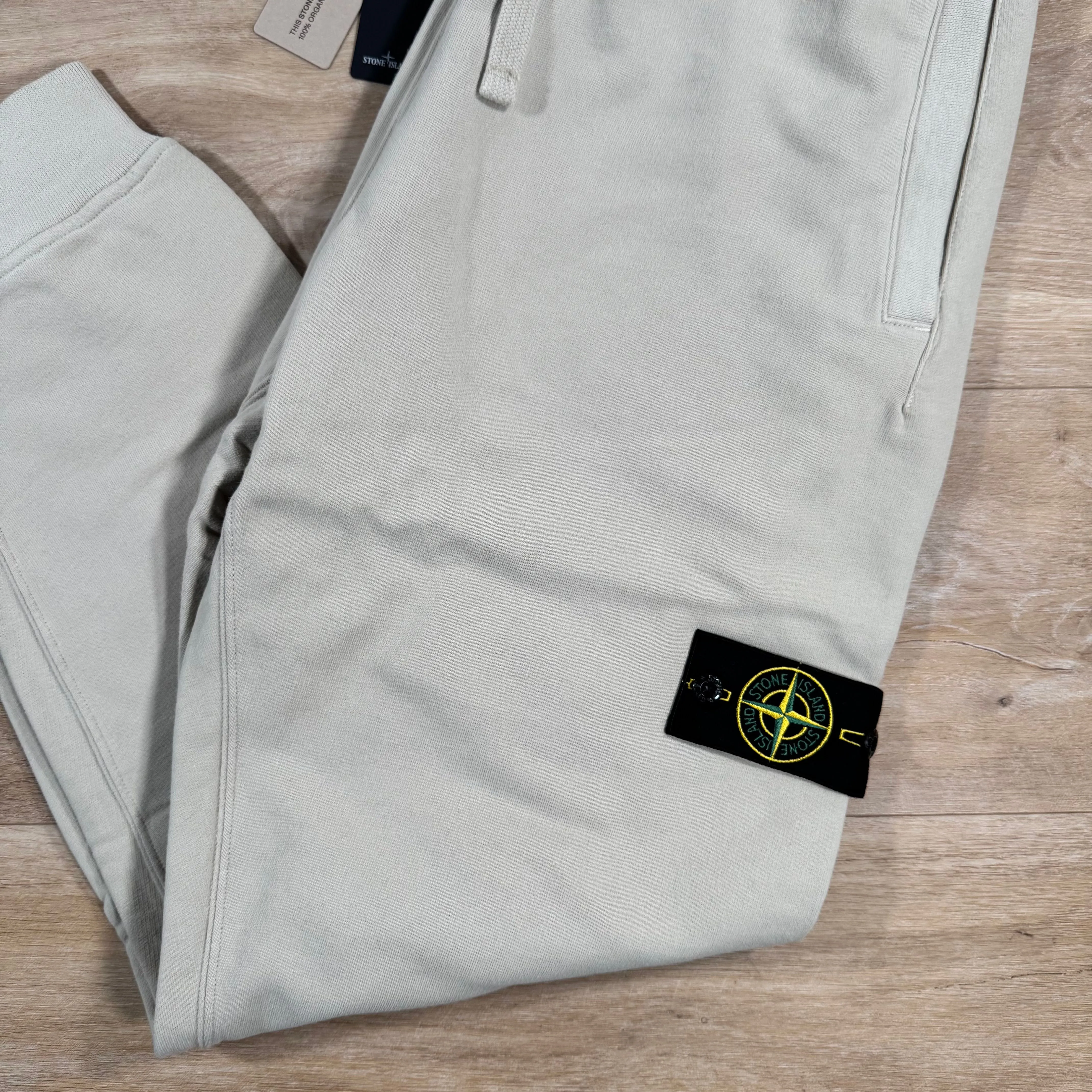 Stone Island Brushed Cotton Sweatpants in Plaster