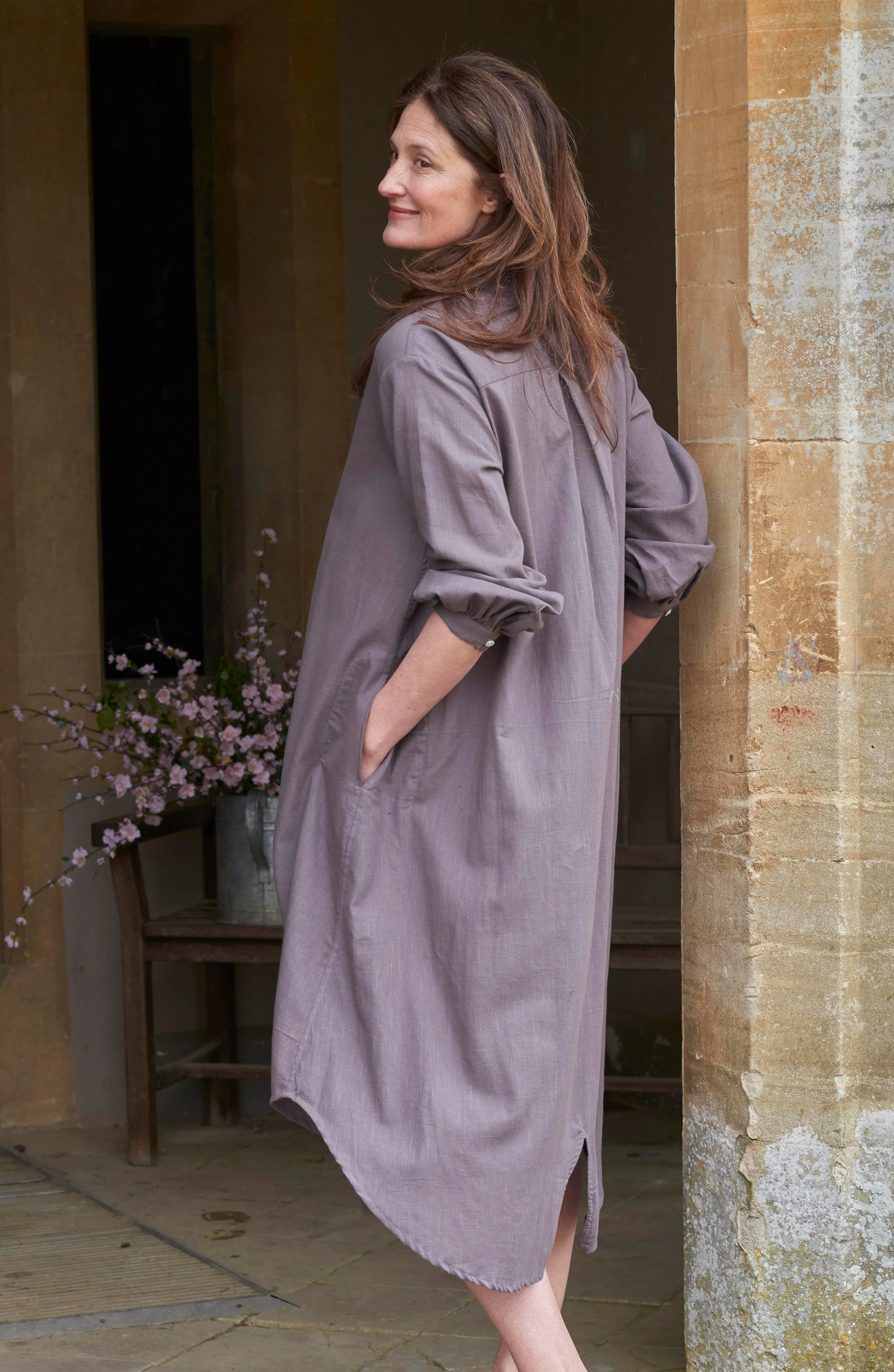 'Talia' Slub Cotton Shirtdress