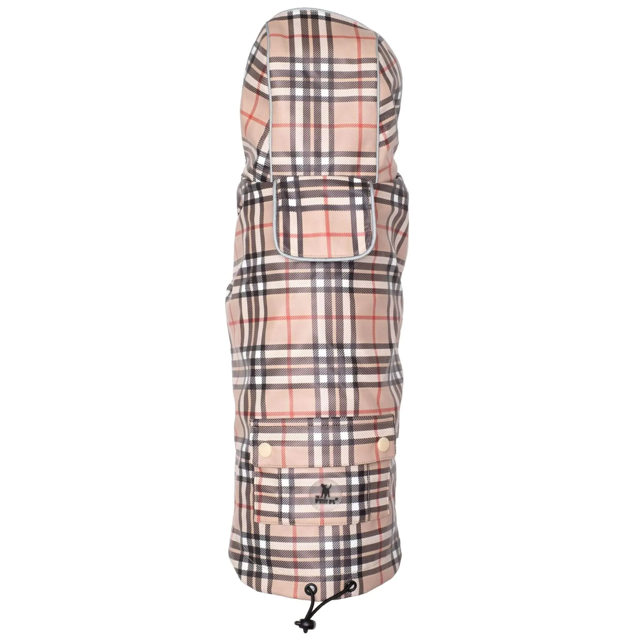 Tan Plaid London Dog Raincoat