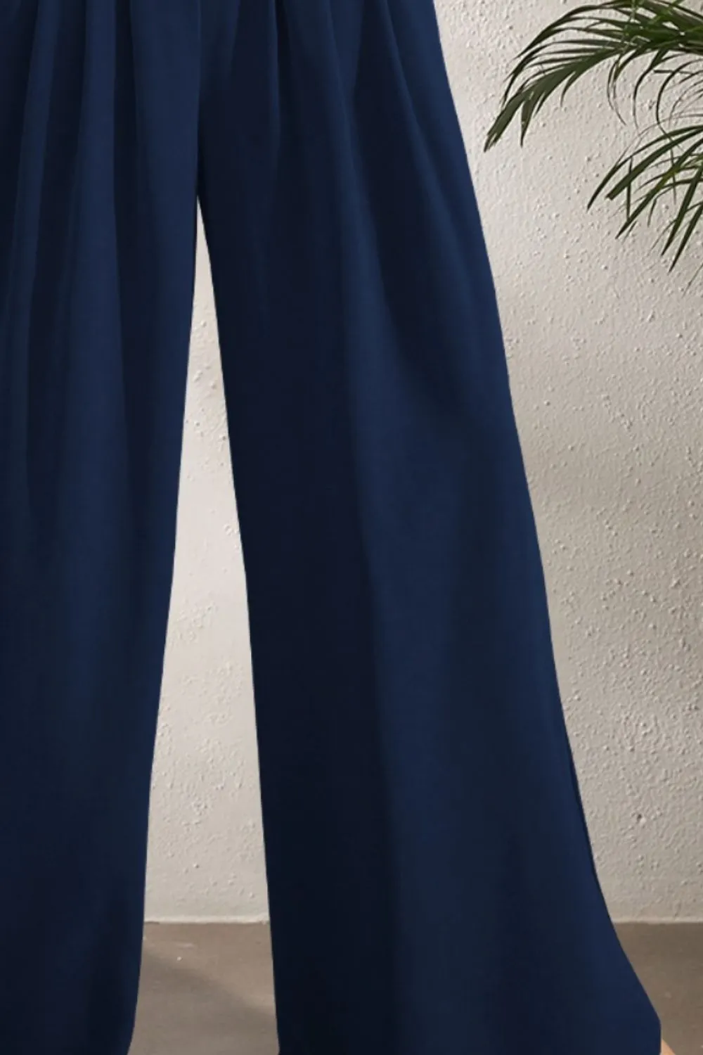 TEEK - High Waist Wide Leg Pleated Pants