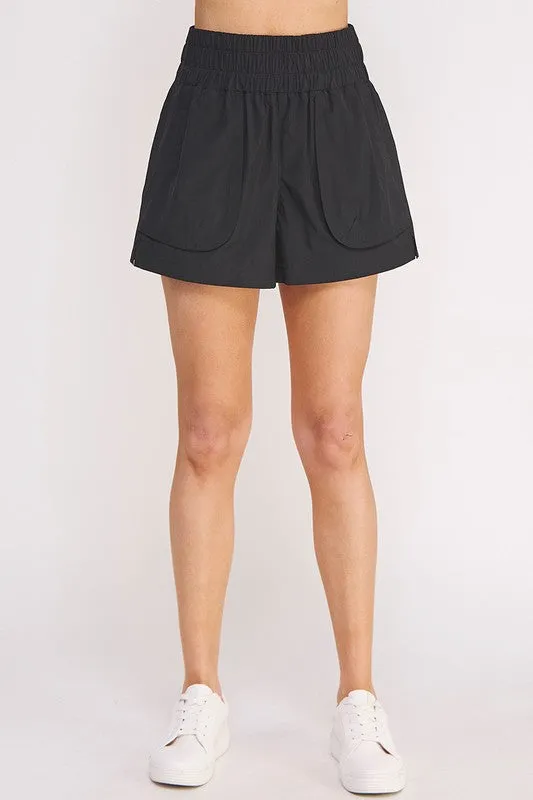 TEEK - HIGH WAISTED LENGTHY POCKETED SHORTS