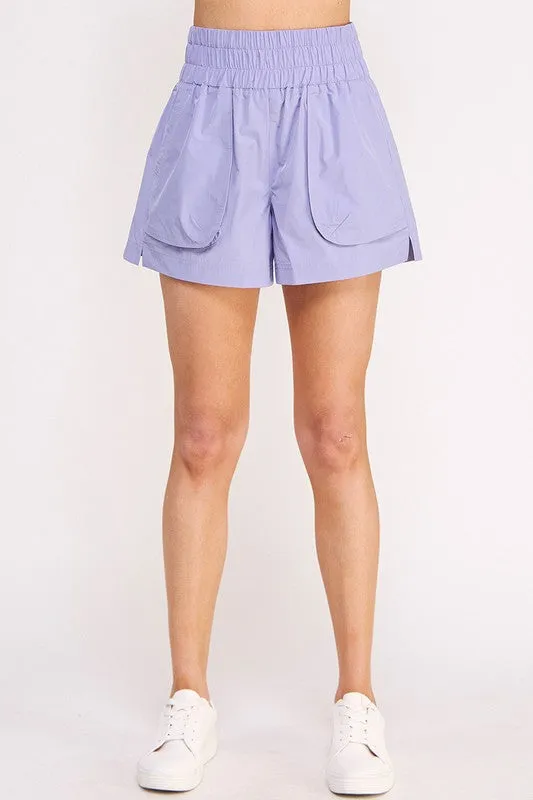 TEEK - HIGH WAISTED LENGTHY POCKETED SHORTS