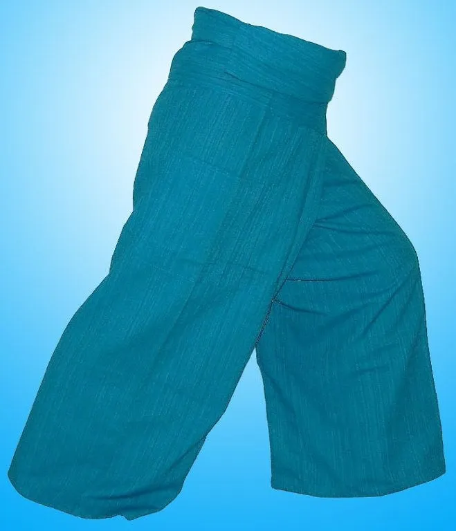 Thai Fisherman Yoga Massage 3/4 Pants BLUE