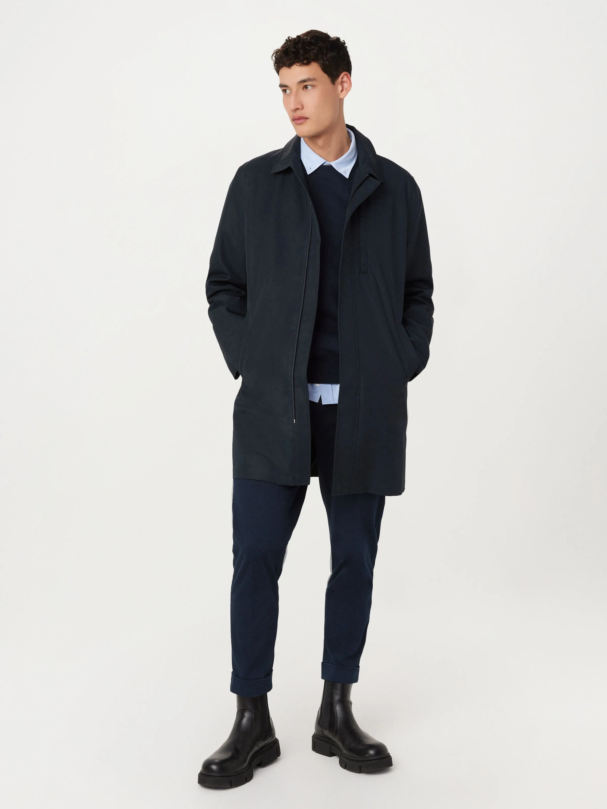 The Joseph Mac Topcoat in Deep Blue