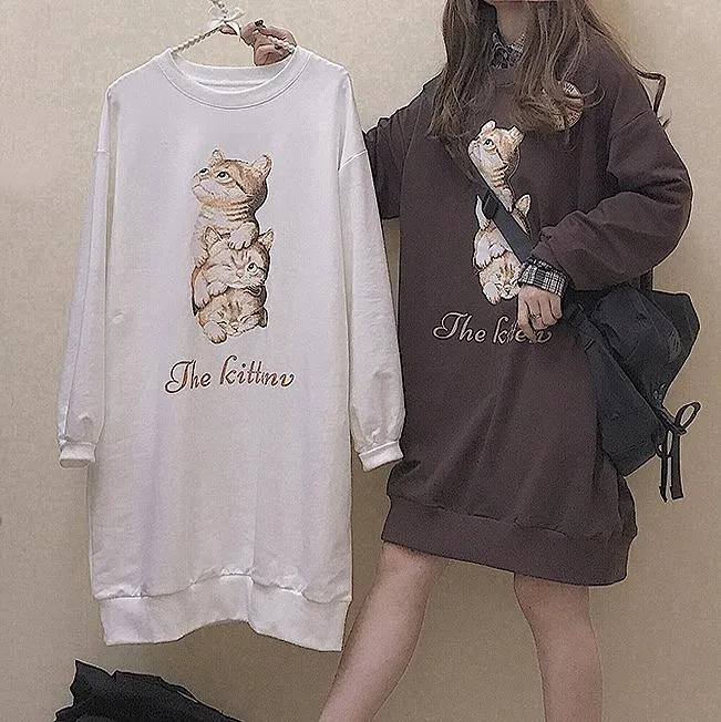 The Kitten Loose Sweater Dress SD00590