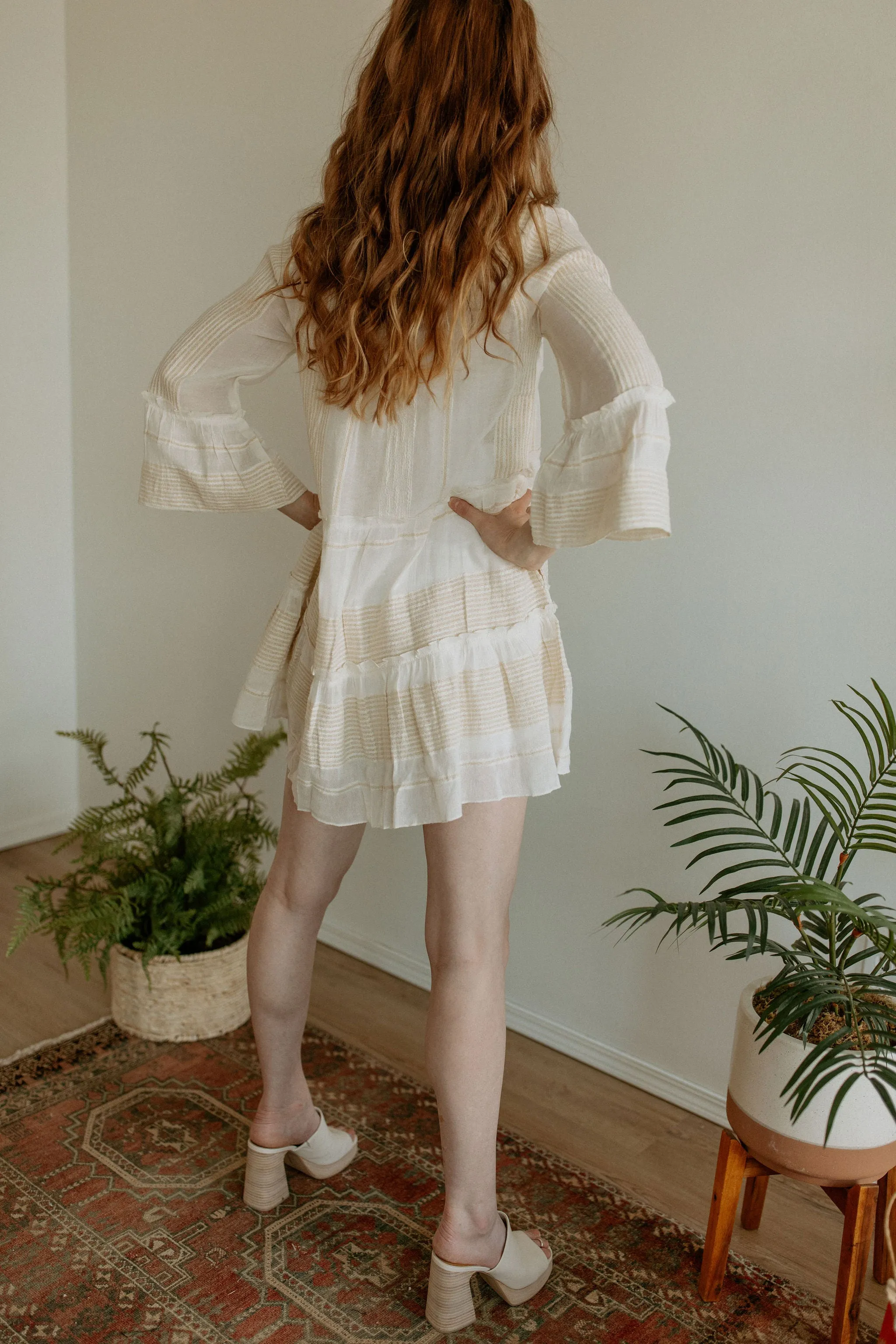 The Sauvie Dress by Elan - Natural   Gold