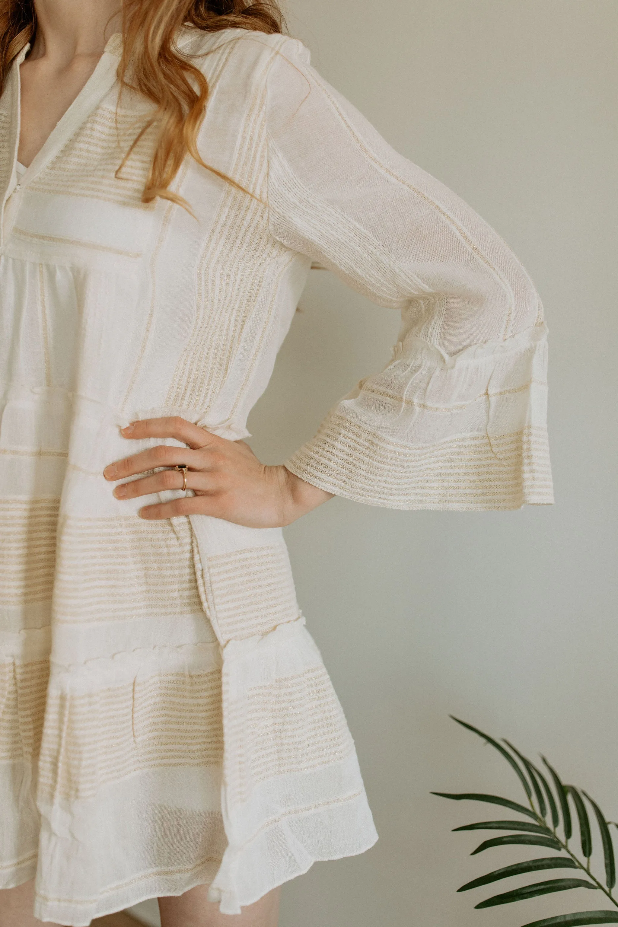 The Sauvie Dress by Elan - Natural   Gold