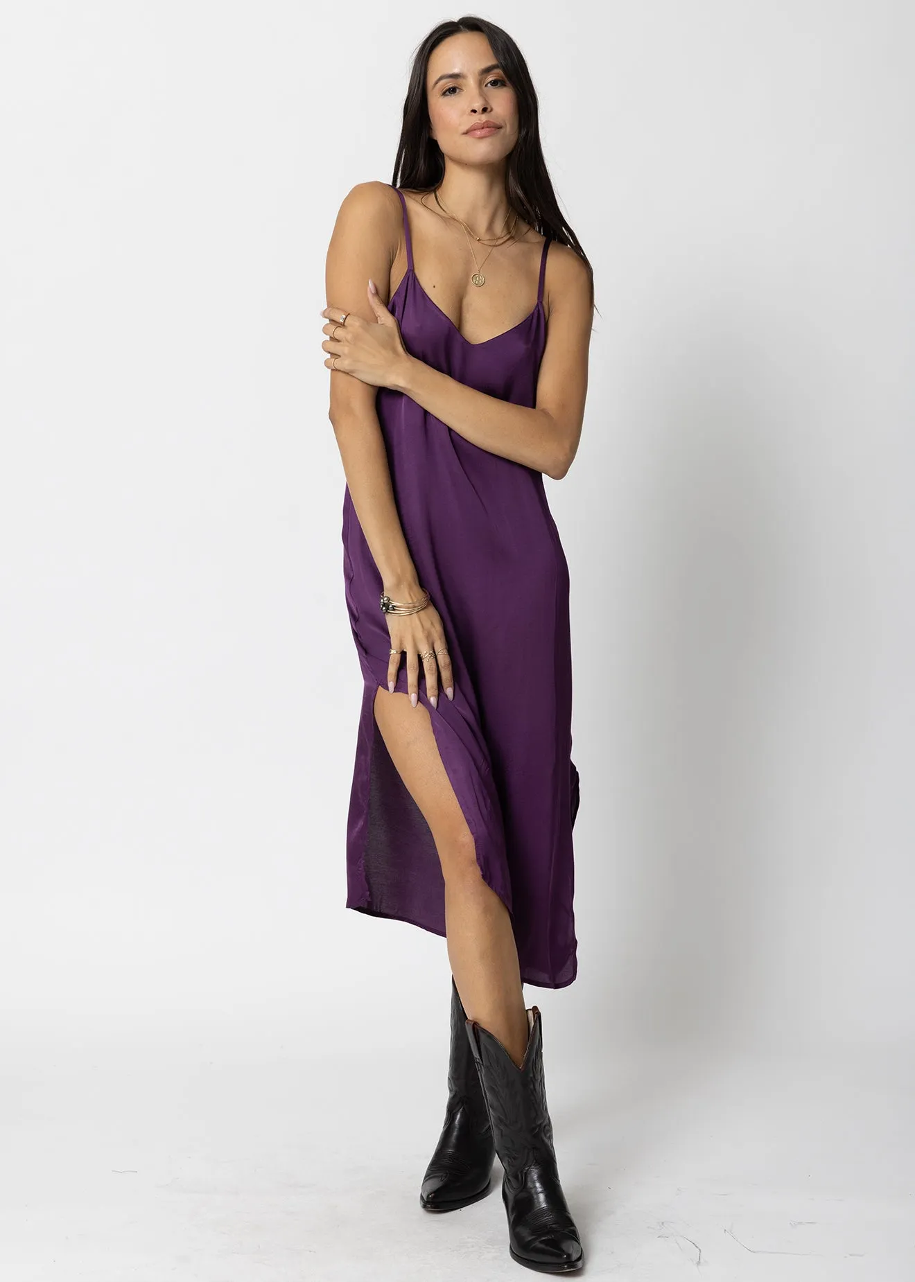 THE SILKY SLIP MIDI DRESS