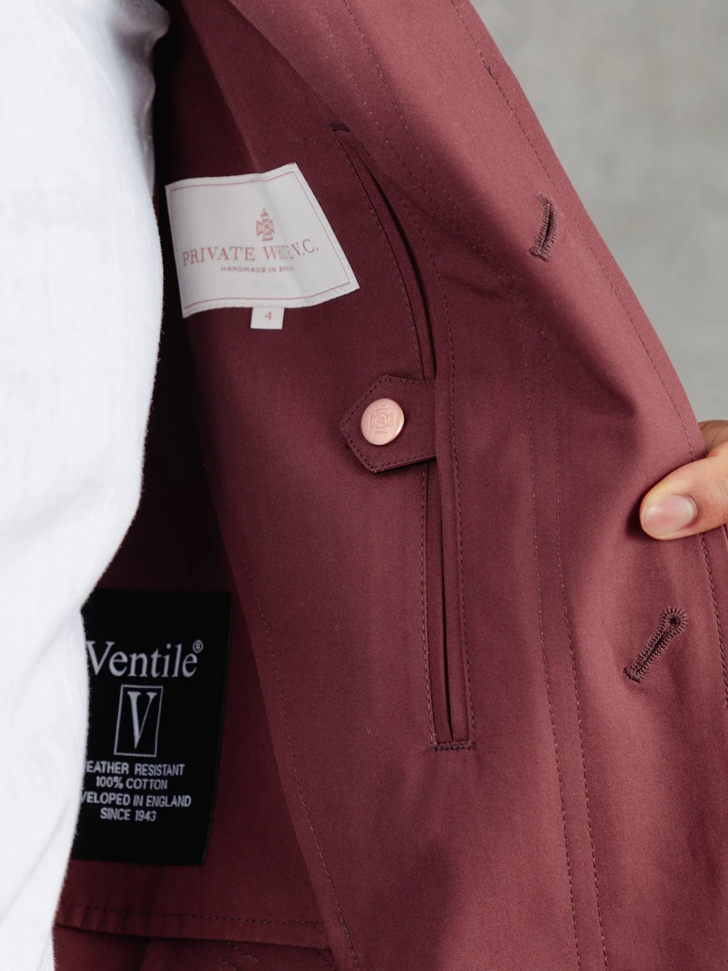 The Ventile® Raglan Raincoat - Burnt Lava