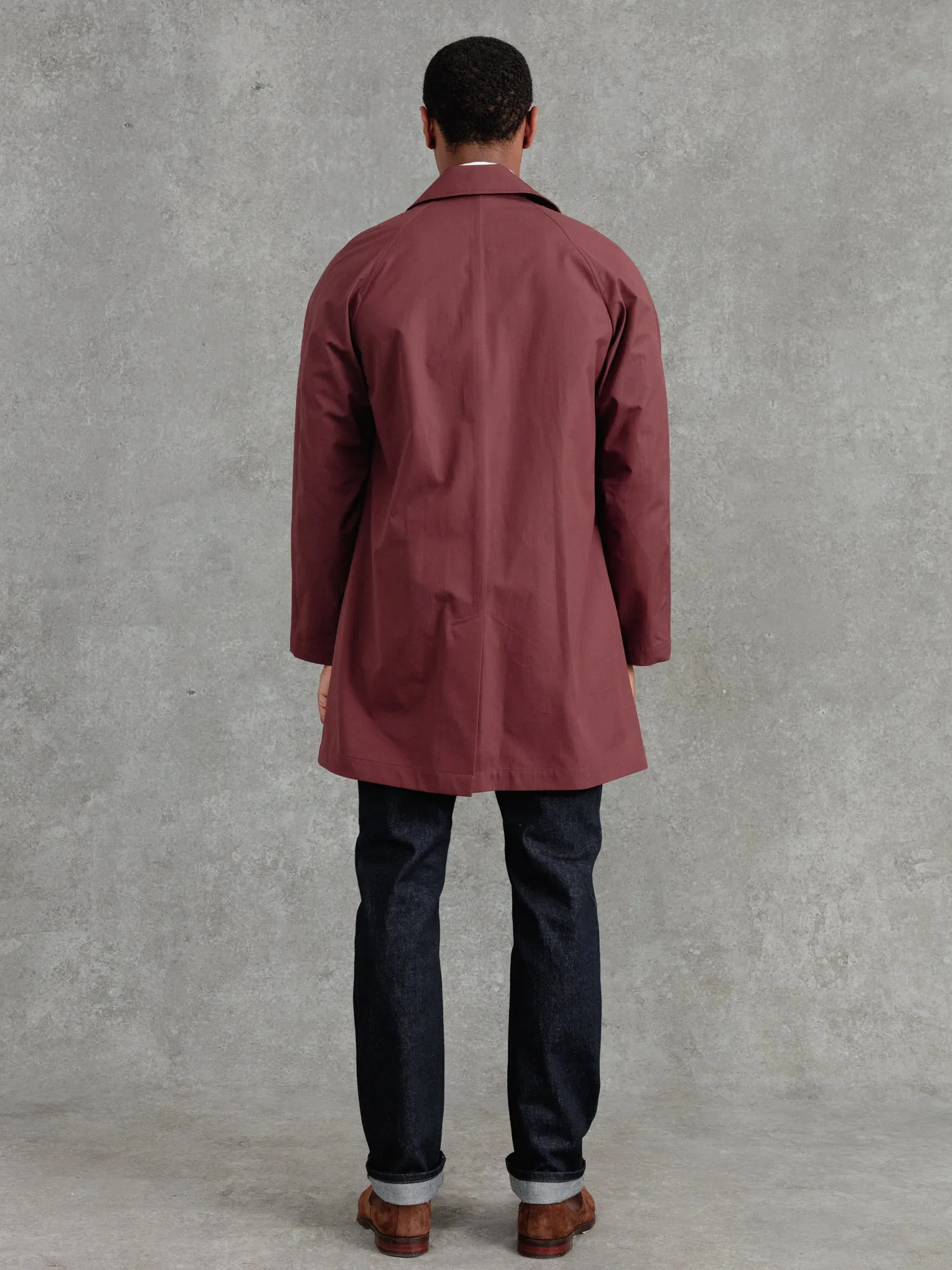 The Ventile® Raglan Raincoat - Burnt Lava