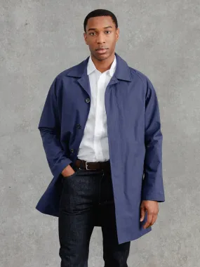 The Ventile® Raglan Raincoat - French Navy