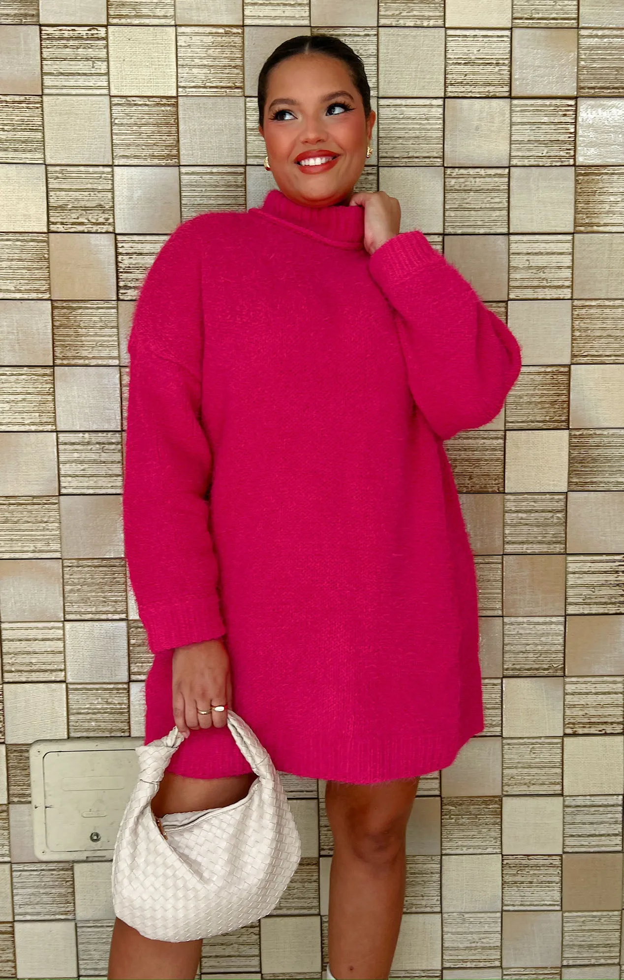 Timmy Tunic Sweater ~ Pink Rose Knit