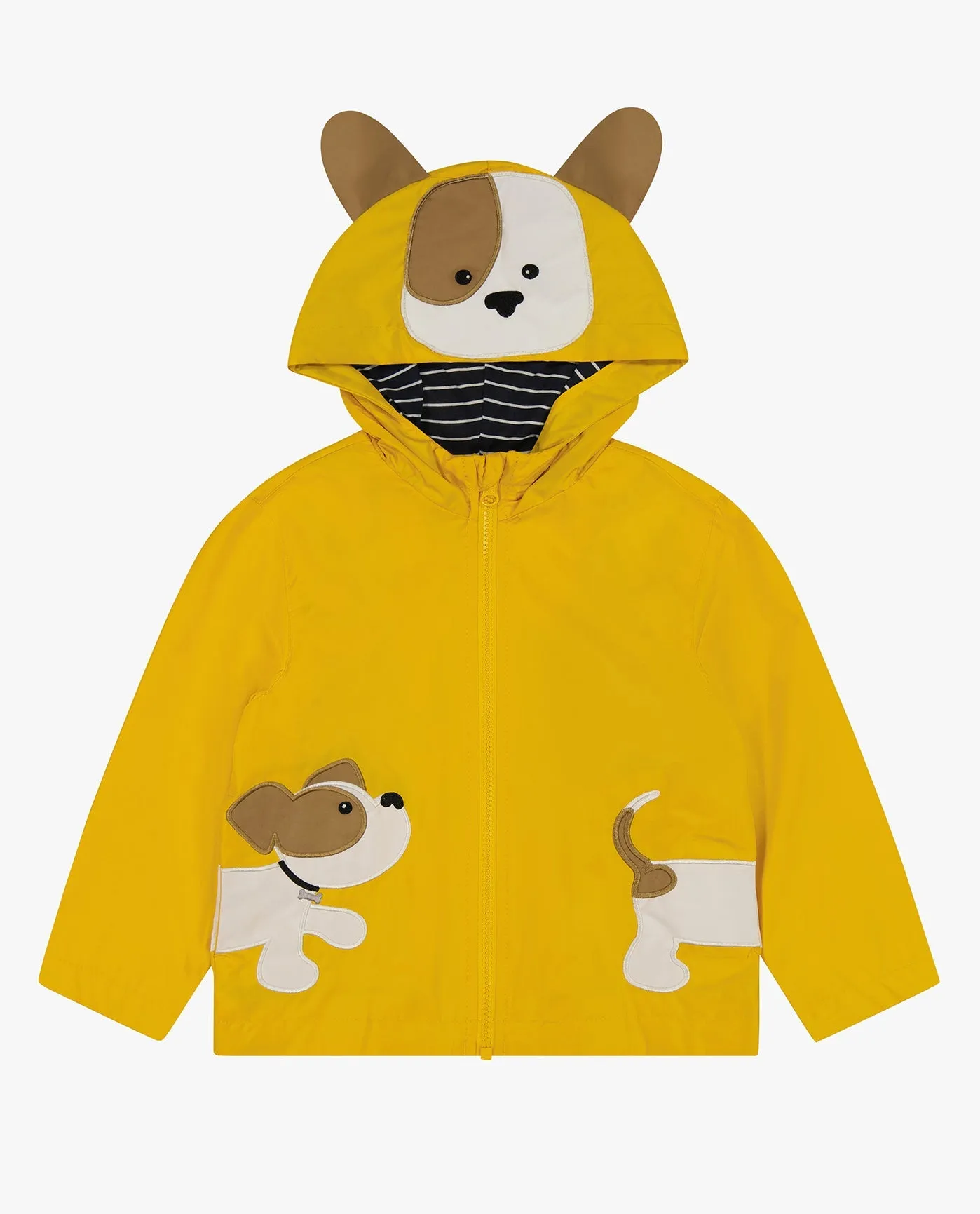 TODDLER BOYS PUPPY ZIP FRONT HOODED RAINCOAT