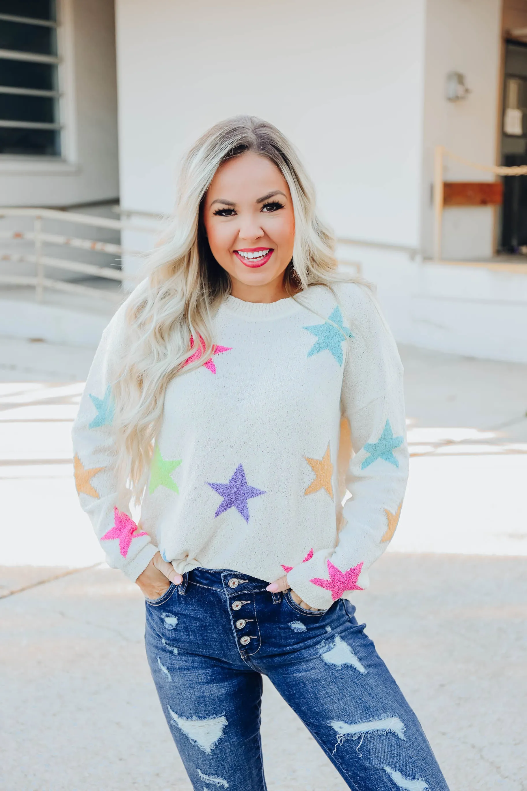 Touch The Stars Pastel Sweater S/M-2X/3X