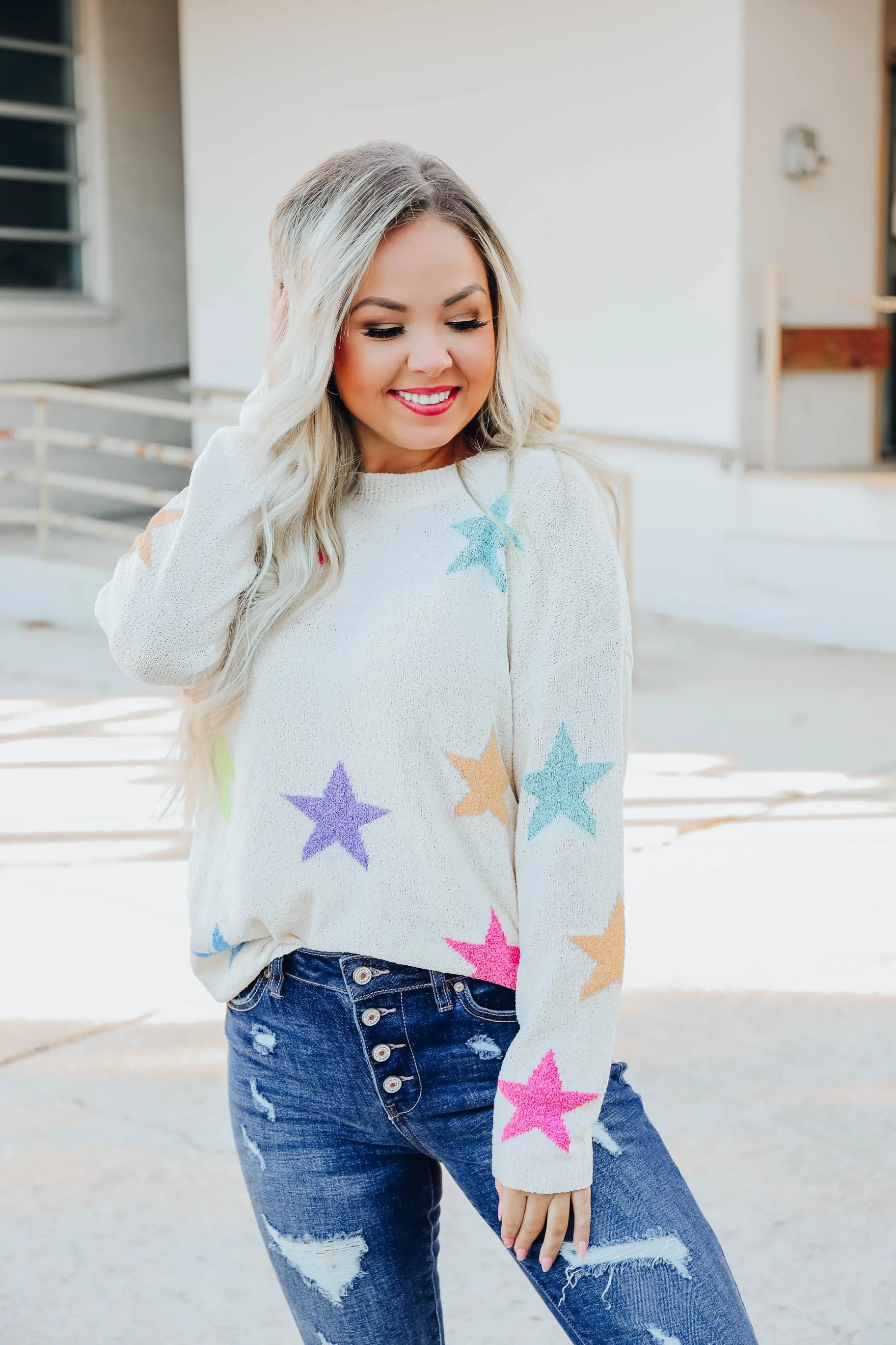 Touch The Stars Pastel Sweater S/M-2X/3X