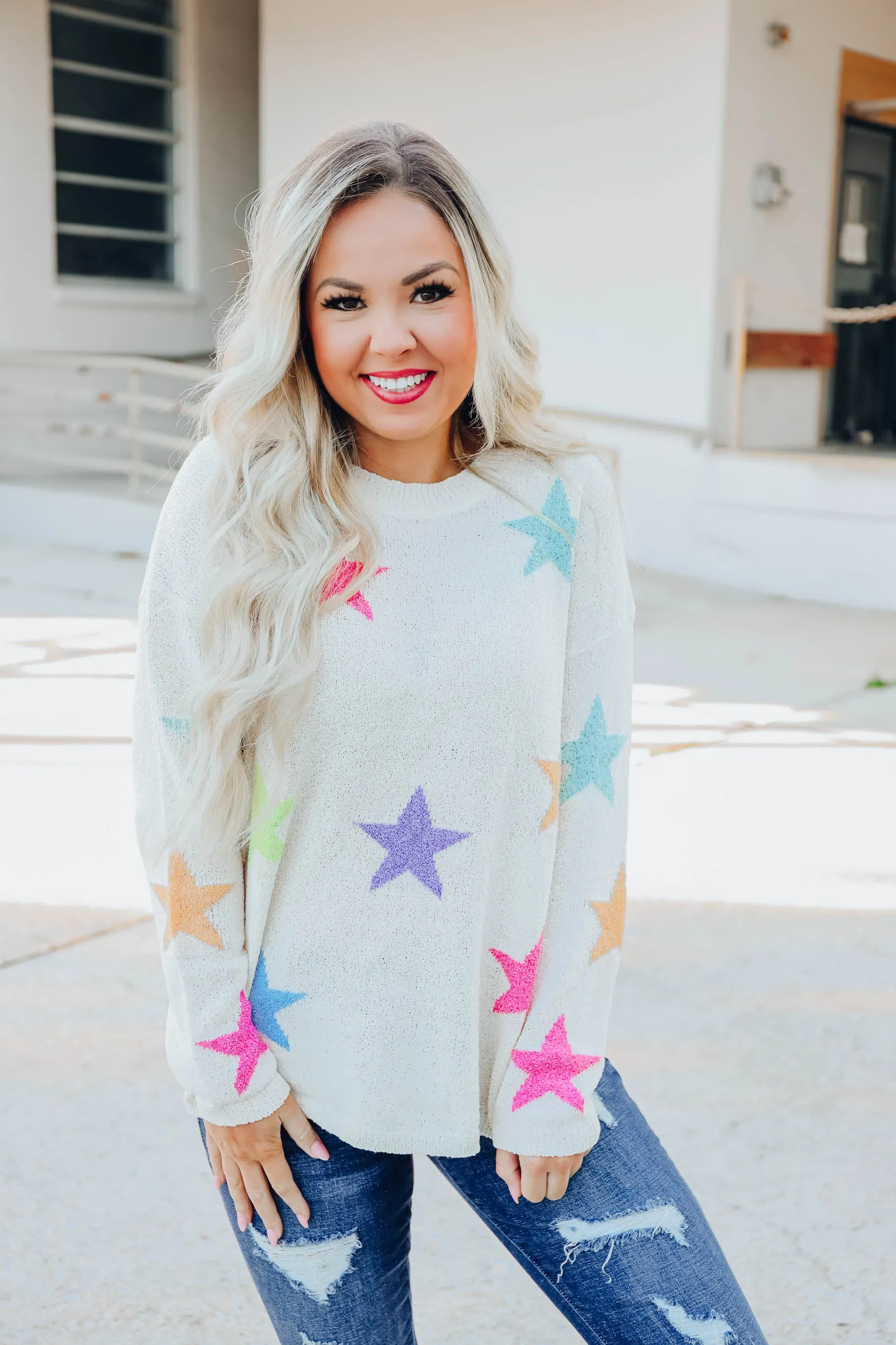 Touch The Stars Pastel Sweater S/M-2X/3X