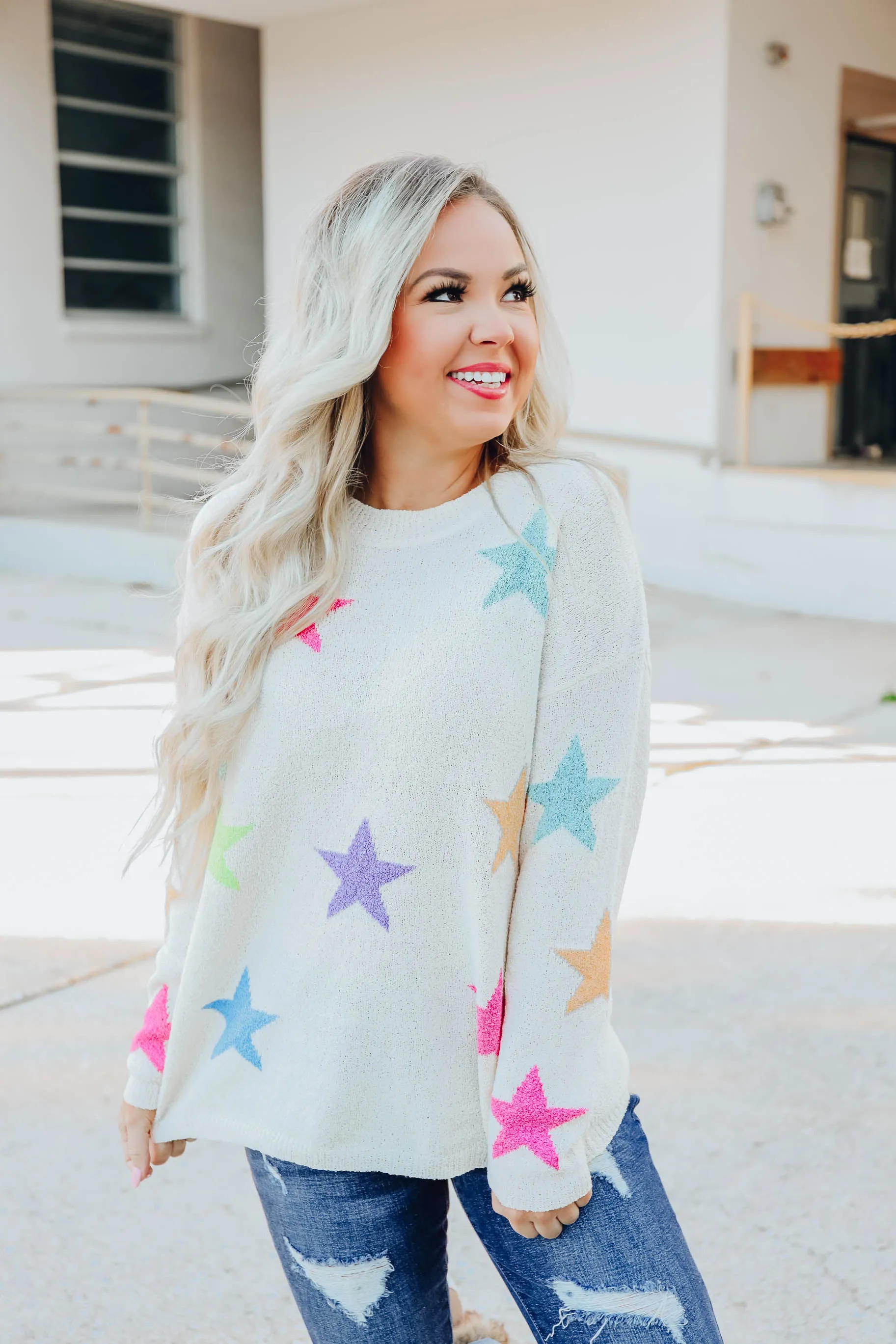 Touch The Stars Pastel Sweater S/M-2X/3X