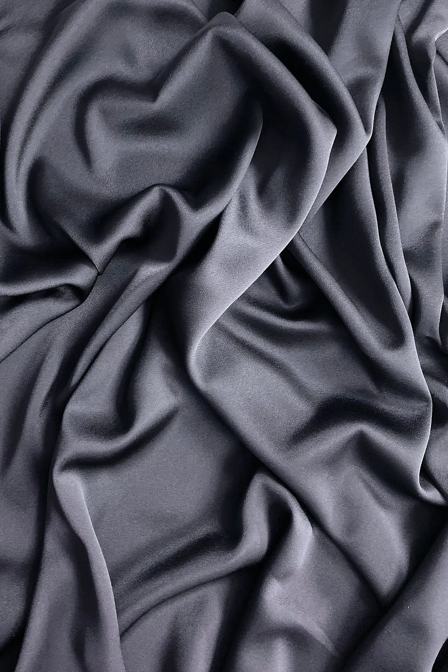 Triacetate Satin Backed Crepe in Navy