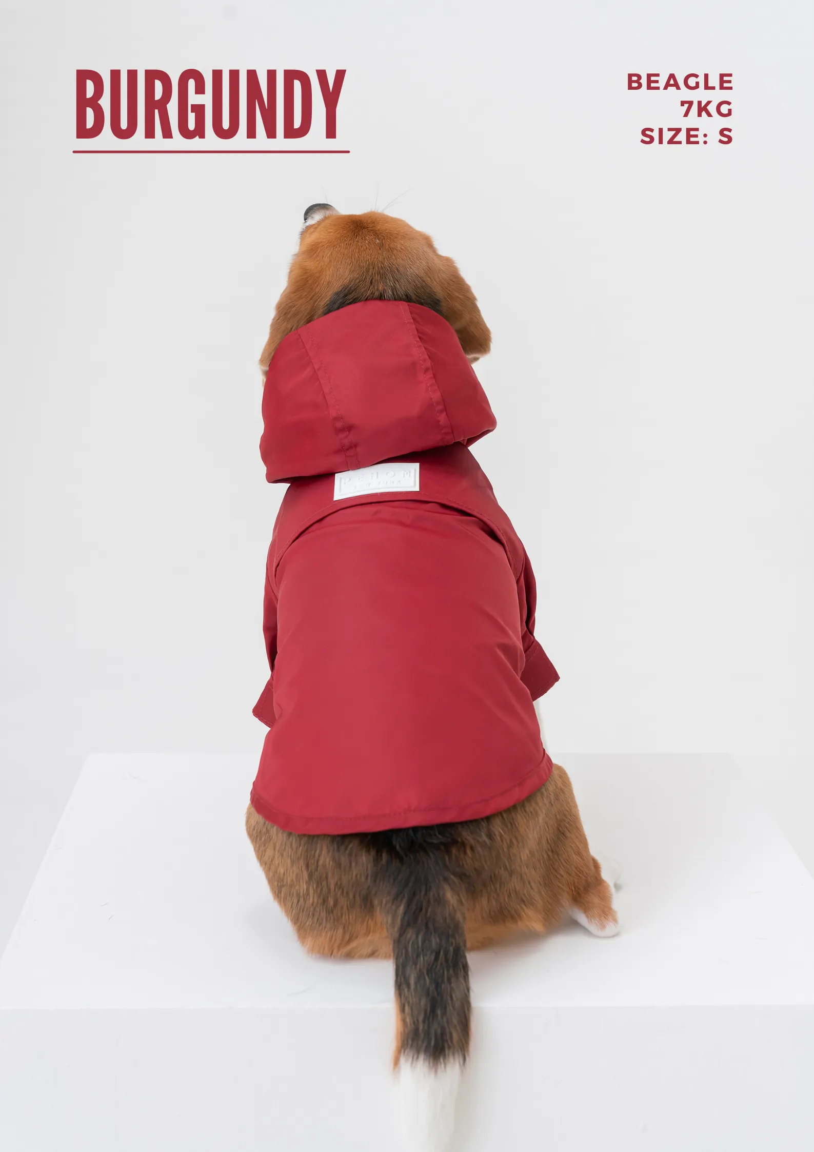 Tribeca adjustable velcro raincoat -  Burgundy