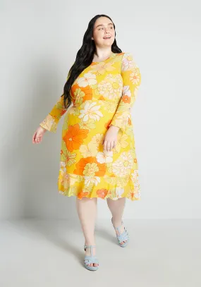 Tropicana Isle Mesh Midi Dress