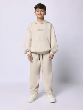 Tween Boys Comfy Overhead Hoodie With Embroidery And Slim Fit Jogger 2 Piece Set