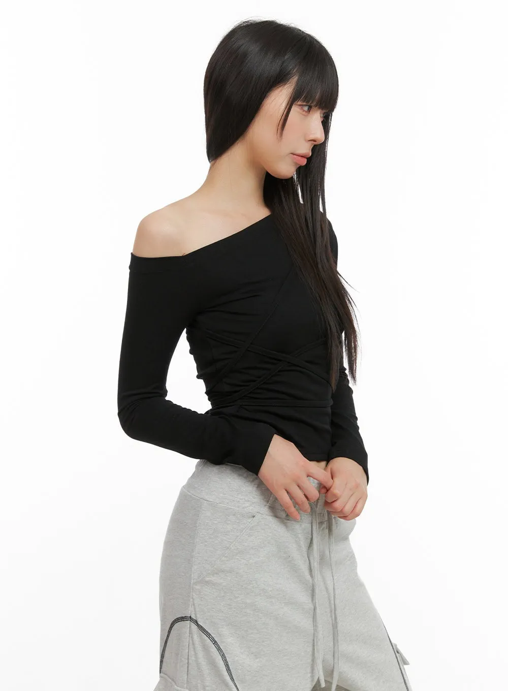 Uneven Chic One Shoulder Crop Top CG419