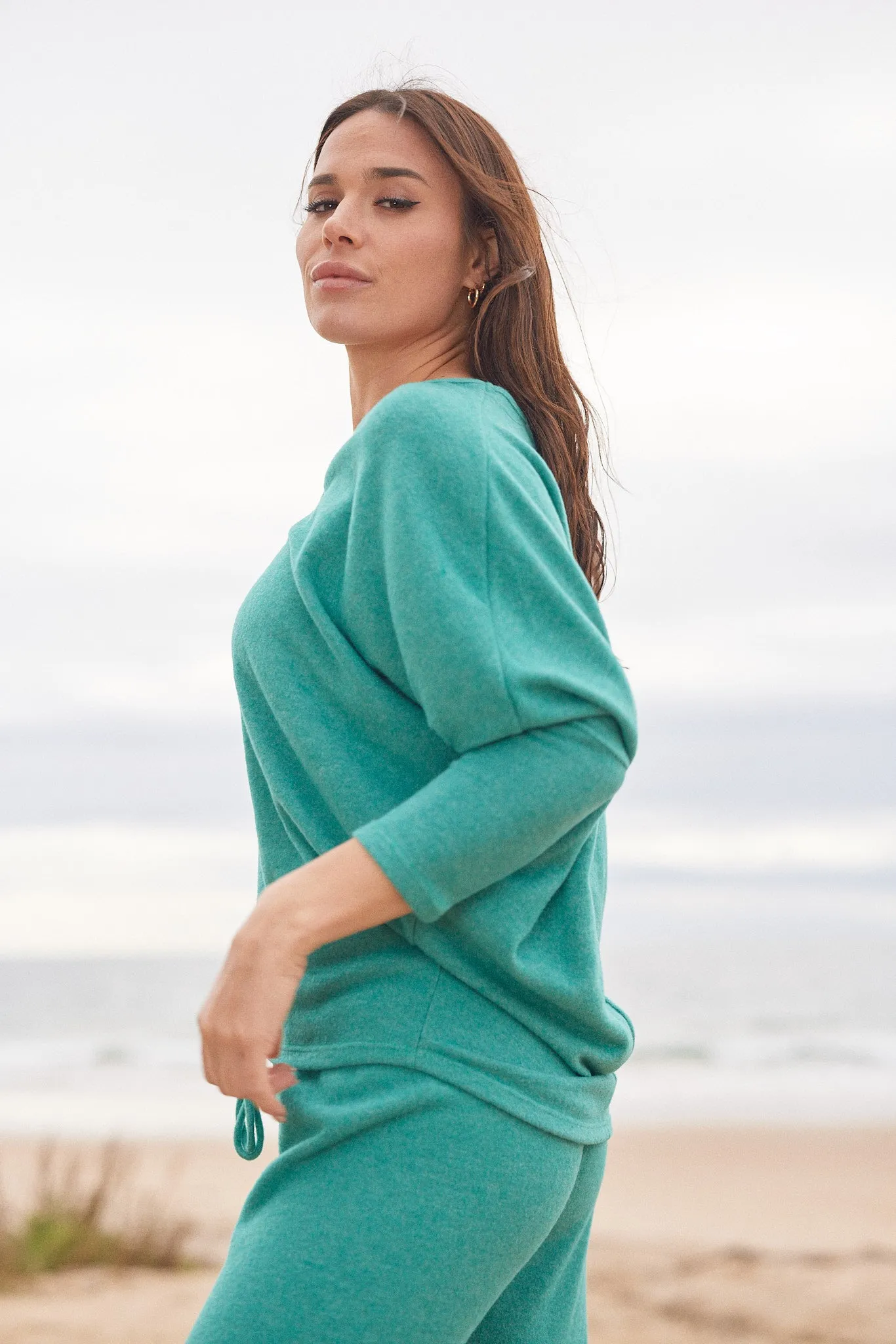 V Neck Sweater Teal