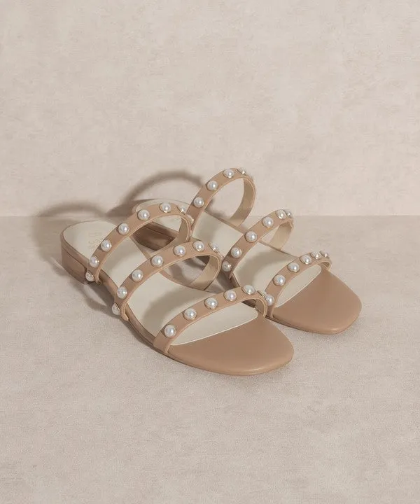 Valerie Pearl Flat Sandals