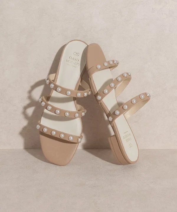 Valerie Pearl Flat Sandals