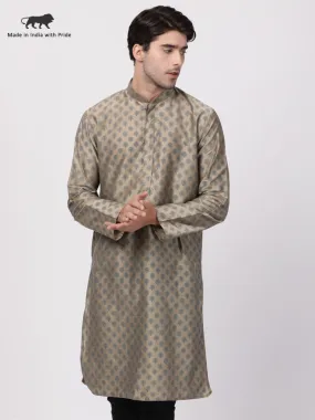 VASTRAMAY Men's Copper Cotton Blend Kurta