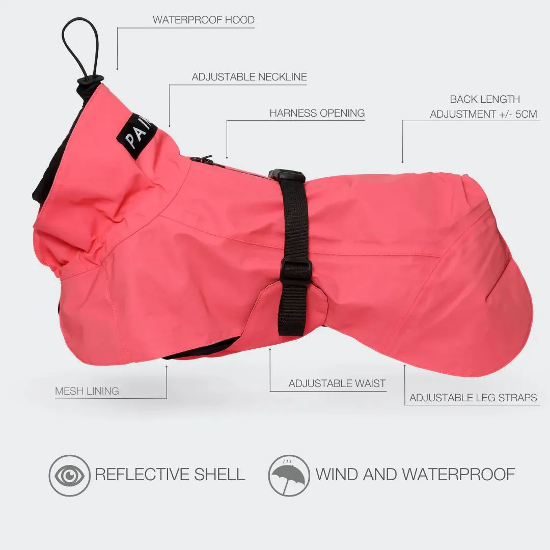 Visibility Dog Raincoat Lite Hot Pink