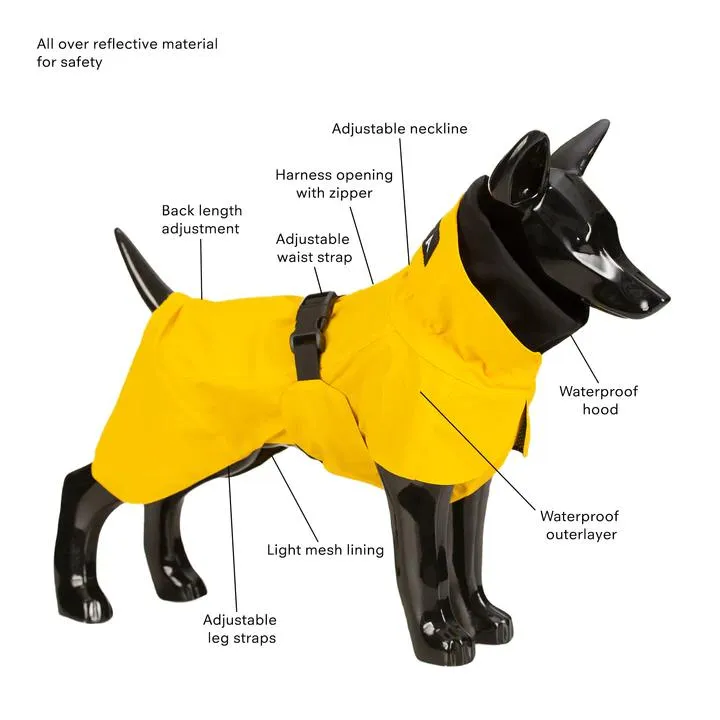 Visibility Dog Raincoat Lite Yellow