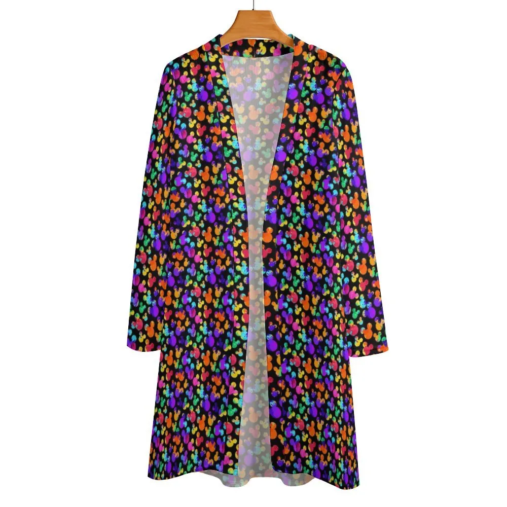 Watercolor Women's Mid-Length Cardigan