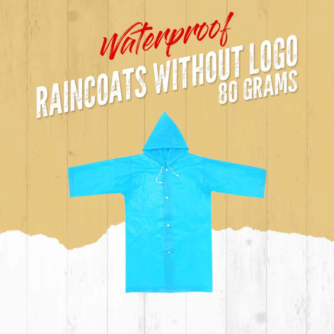 Waterproof Raincoats Without Logo 80 Grams - Raincoat Hiking Long Hooded