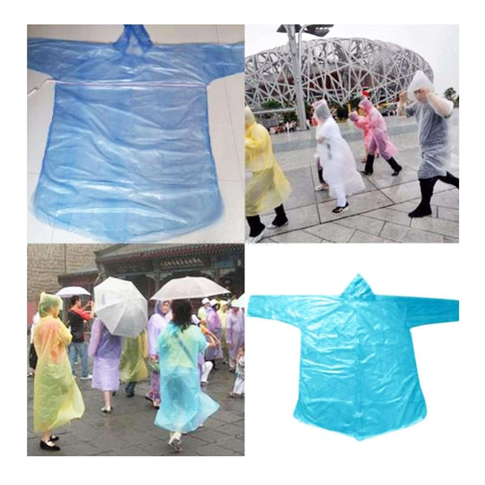 Waterproof Raincoats Without Logo 80 Grams - Raincoat Hiking Long Hooded