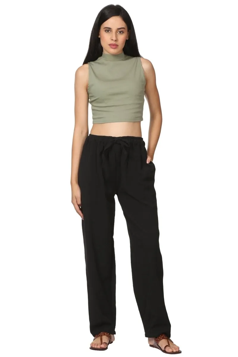 Women's Lounge Pant | Black | Fits Waist Size 28" to 36"