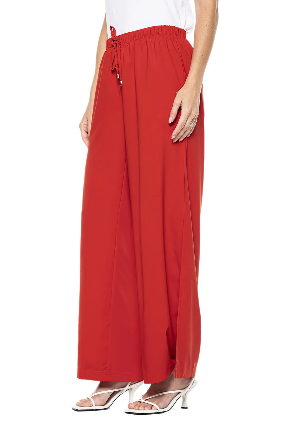 Women's Petra Wide Leg Pants  |  Carmine Red