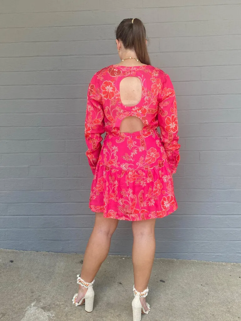 Women's Pink Floral Dress