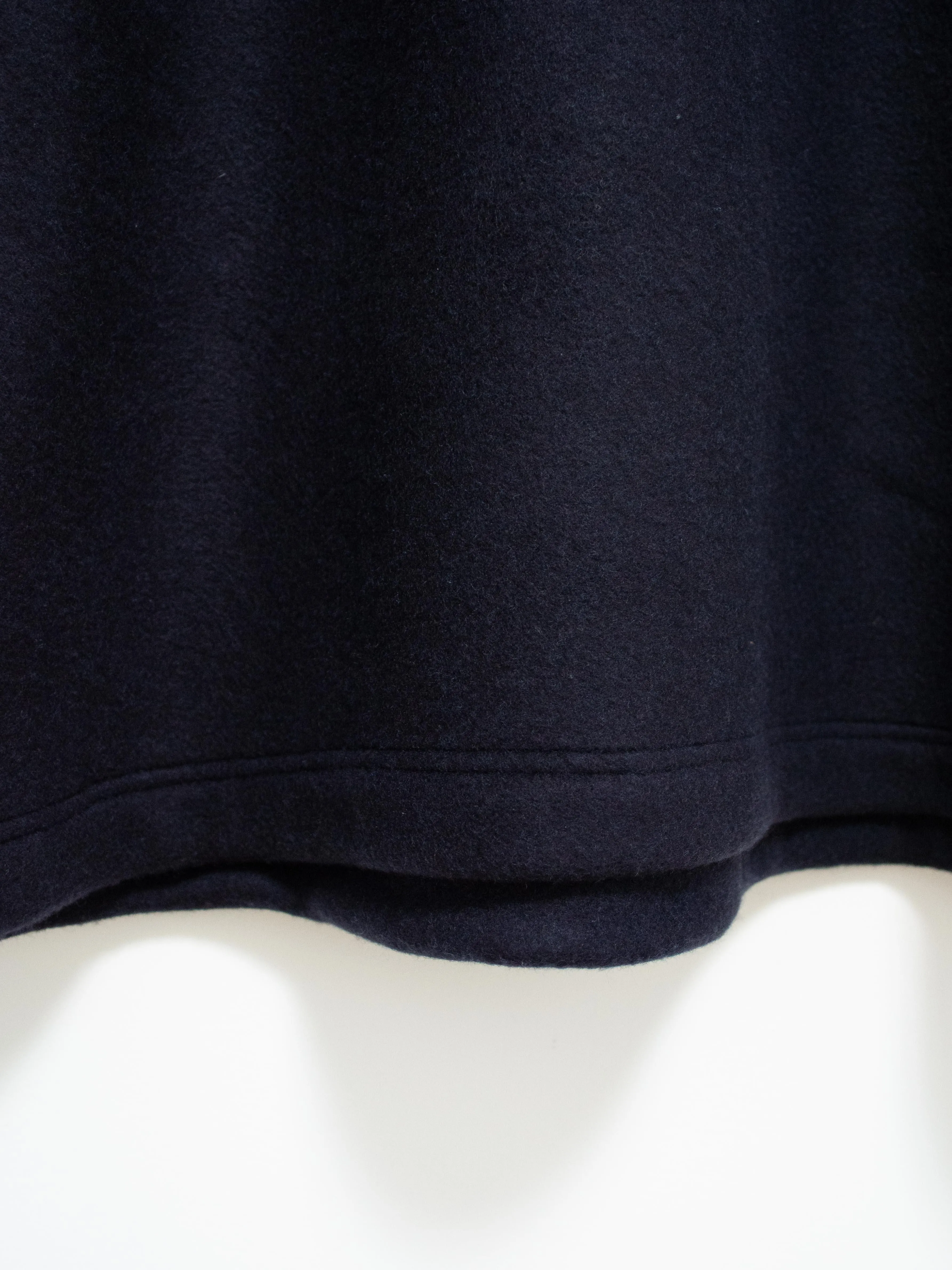 Wool Jersey High Neck Sweatdress - Navy