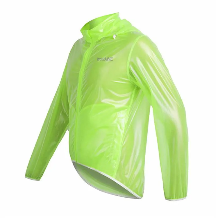 WOSAWE Waterproof Windproof Green Cycling Raincoat